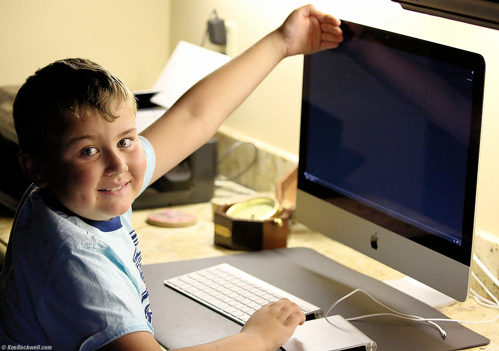 Ryan's about to show me a secret on Mom's iMac