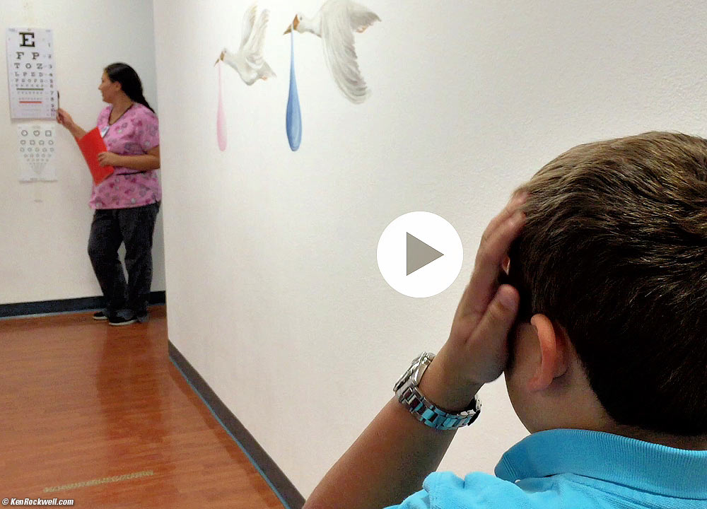 Ryan takes an eye test.