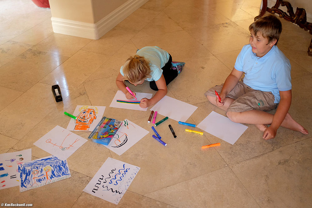 Katie and Ryan love their Mr. Sketch markers that smell like fruits!