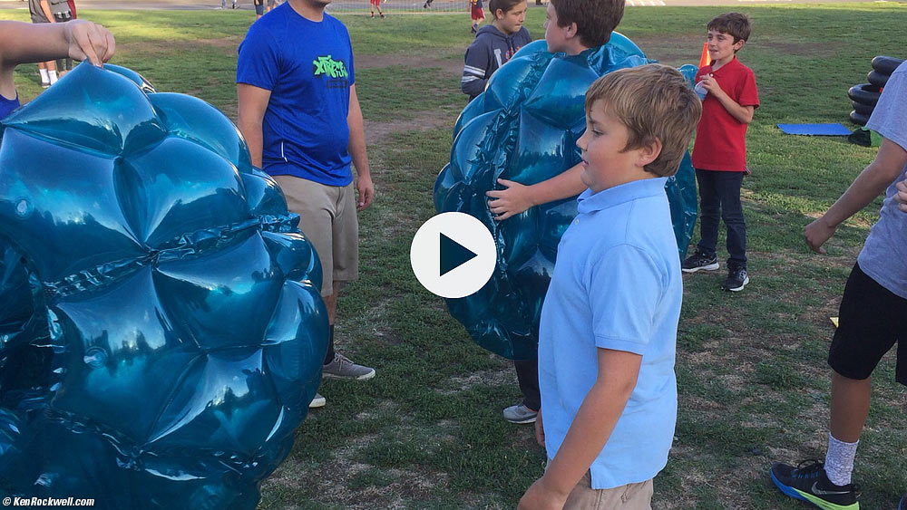 Ryan races the blueberry.
