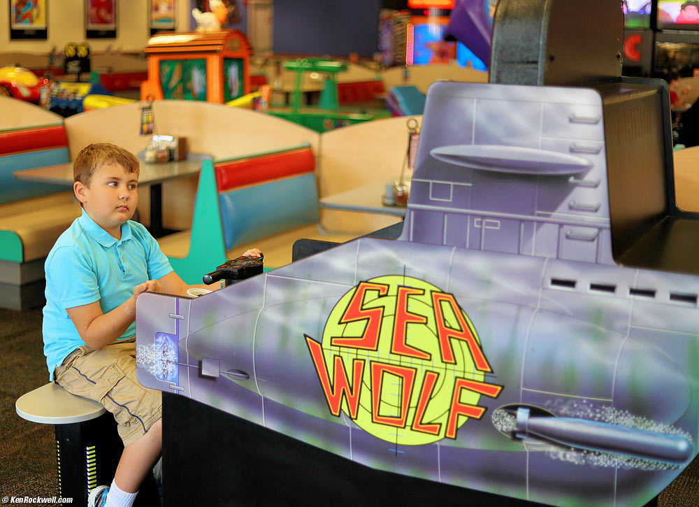 Ryan playing Sea Wolf at Chuck E Cheeses