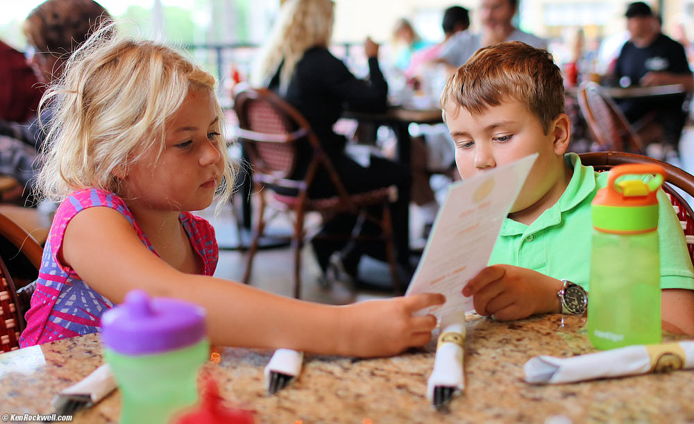Ryan helping Katie with the menu