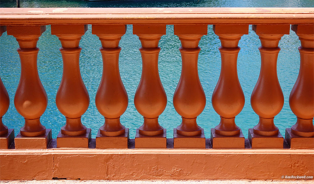 Balustrade with Paradise Lake in background