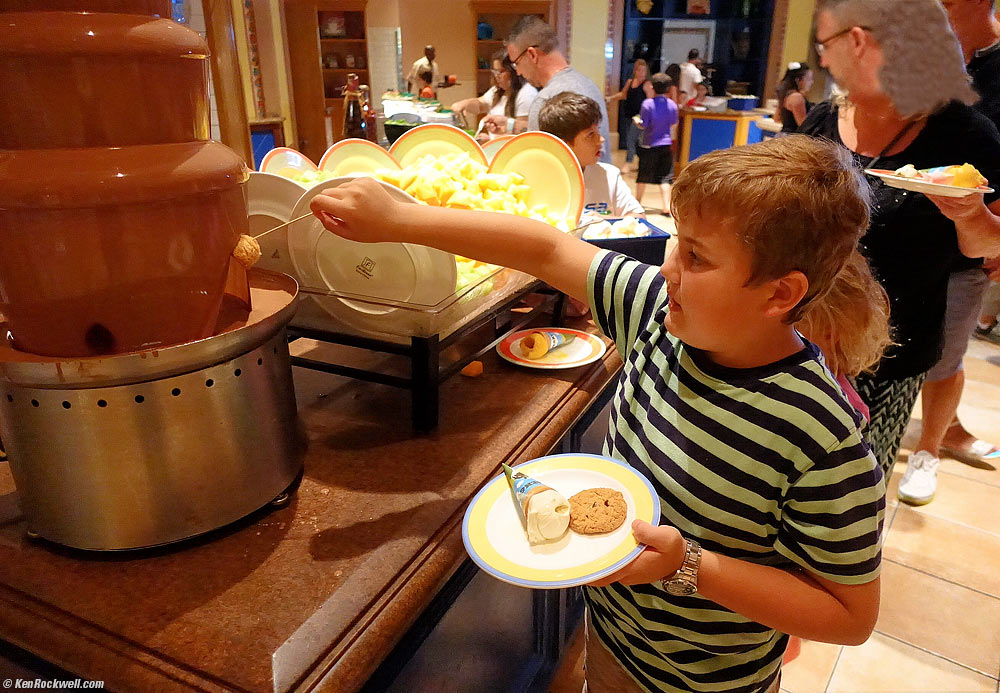 Ryan at the chocolate fountain