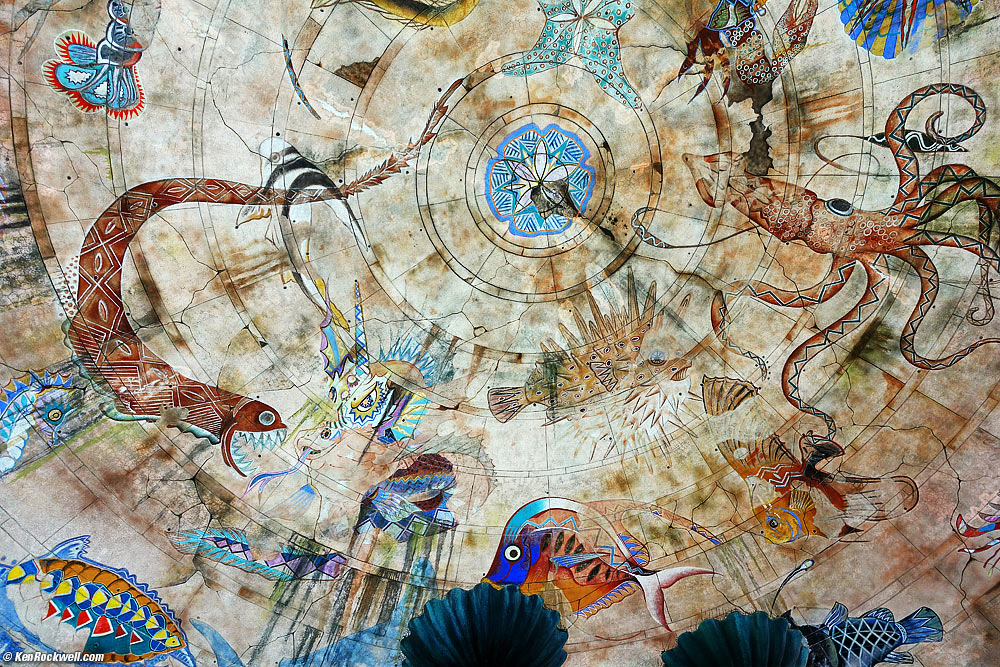 Ceiling of the pool bar, Atlantis, Bahamas