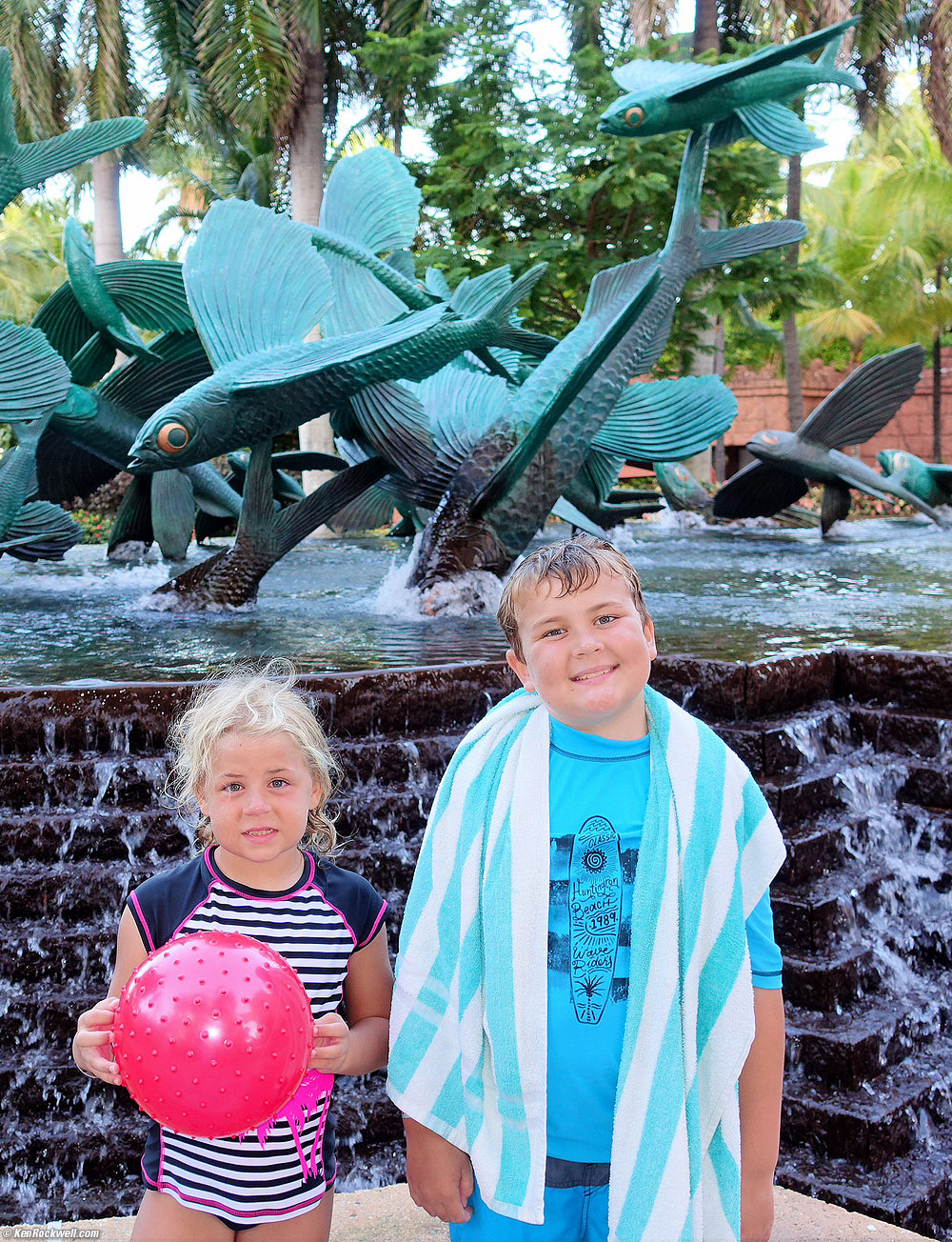 Katie and Ryan after another very long day at the pools
