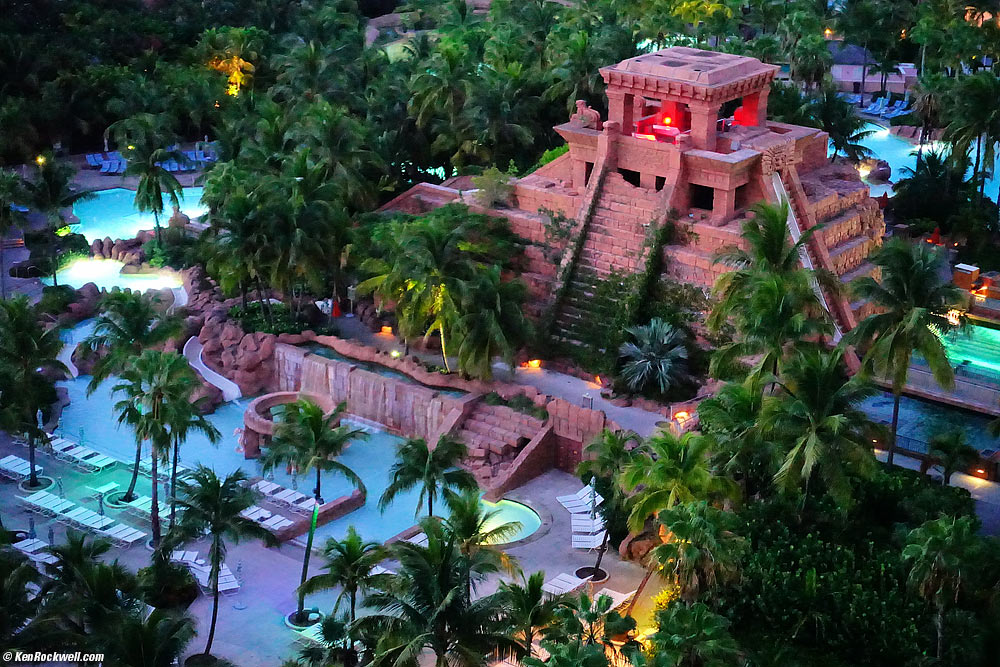 Mayan Temple at dusk