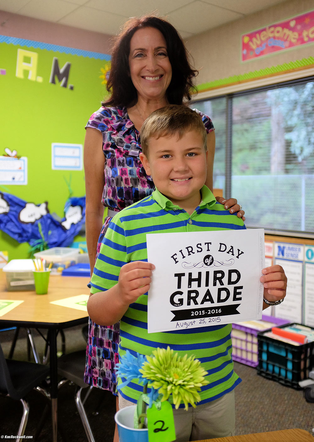 Ryan and his 3rd grade teacher