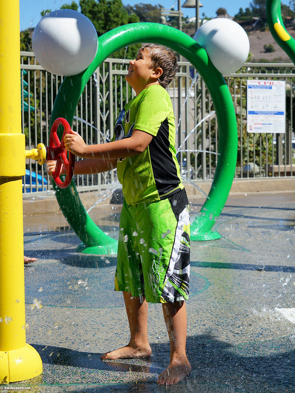 Ryan at the water park.
