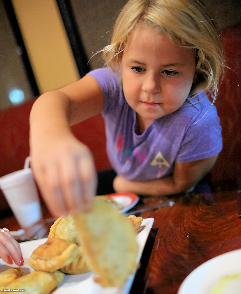 Katie and an empanada