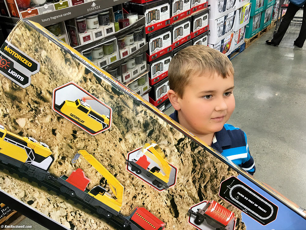 Ryan scores a CAT Motorized Construction Express Train Set. 