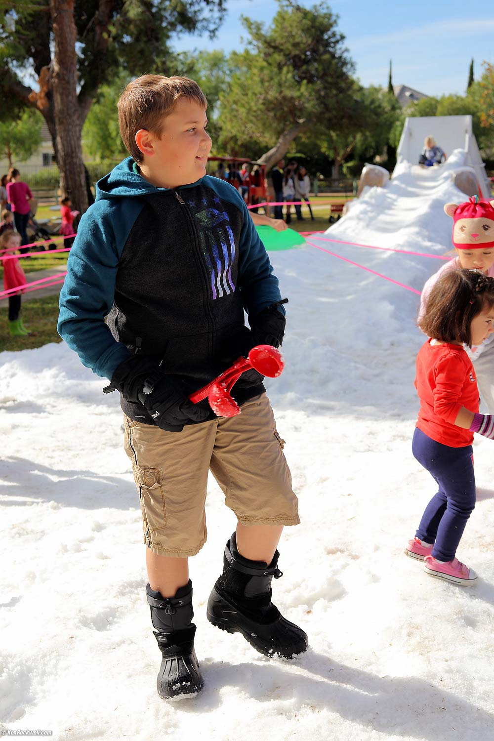 Ryan makes snowballs