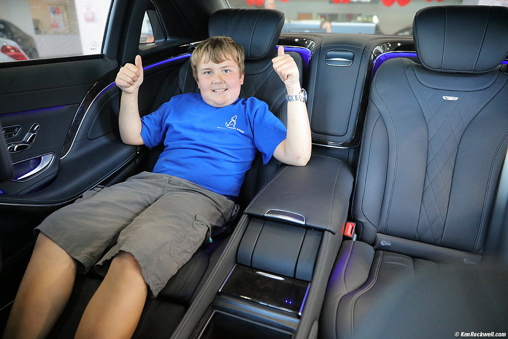 Ryan in the back of a Maybach