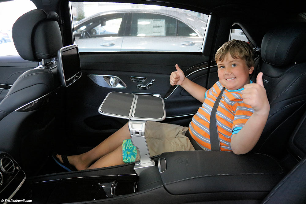 Ryan in the back of a Maybach