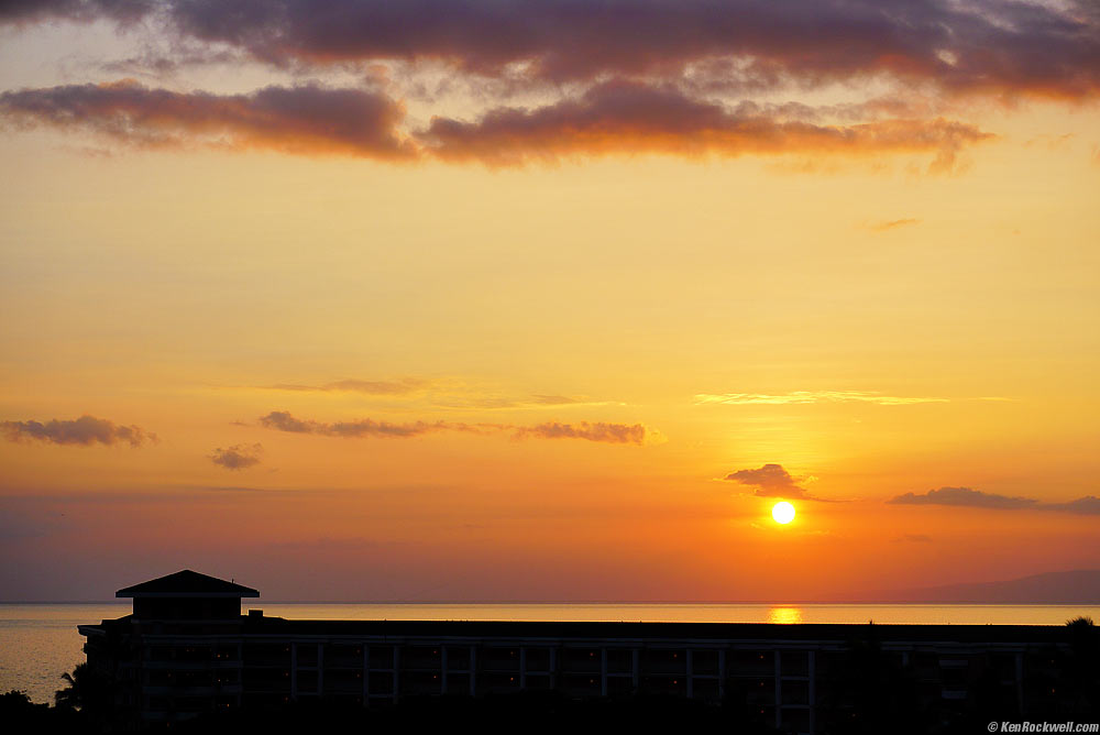 Sunset over the Grand Wailea, Maui