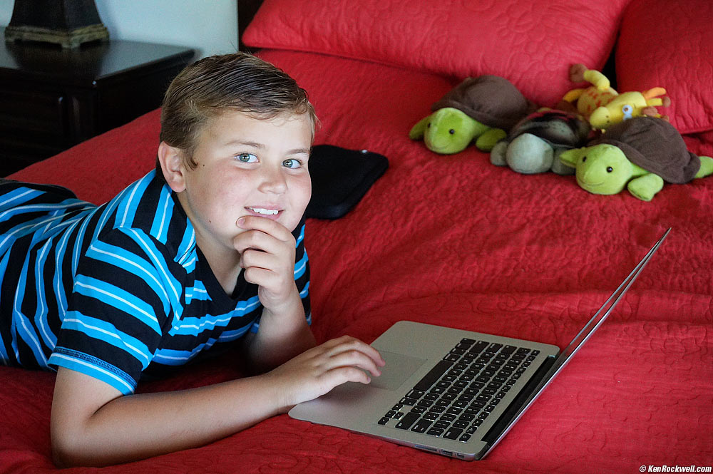 Ryan on his MacBook Air