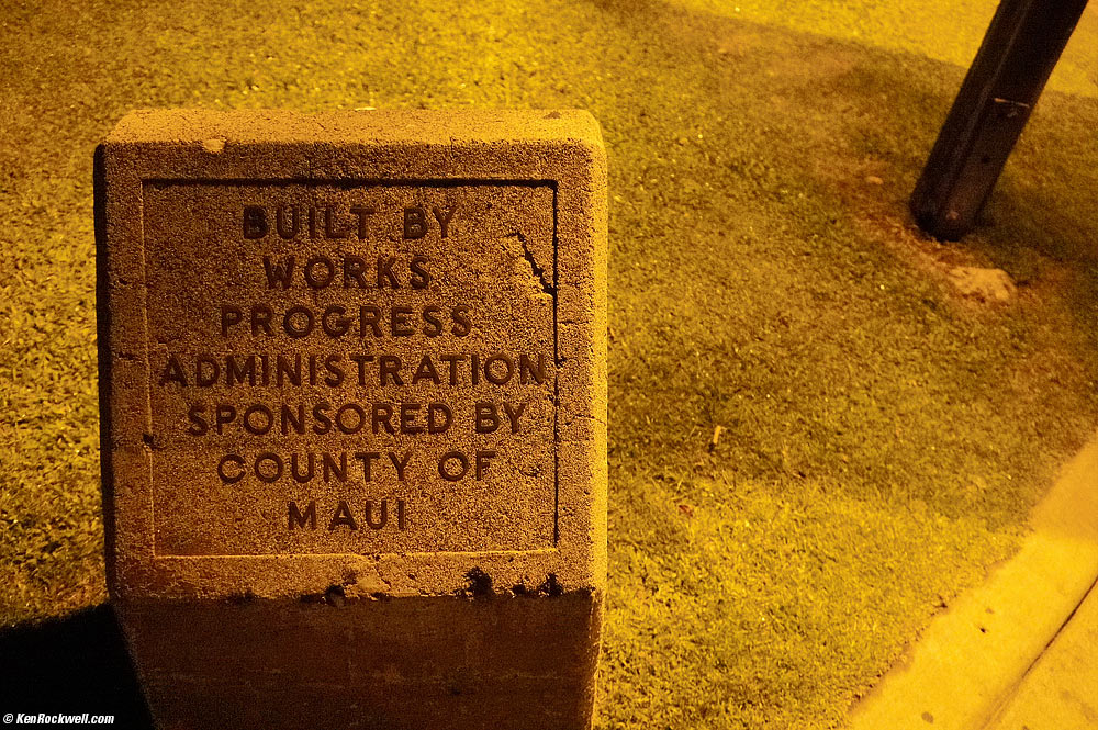 Parking lot built by the WPA, Lahaina