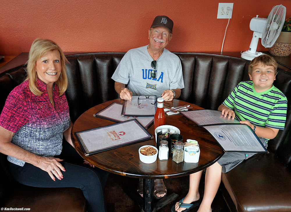 Noni, Pops and Ryan at Charley's Restaurant and Saloon, Paia, Maui