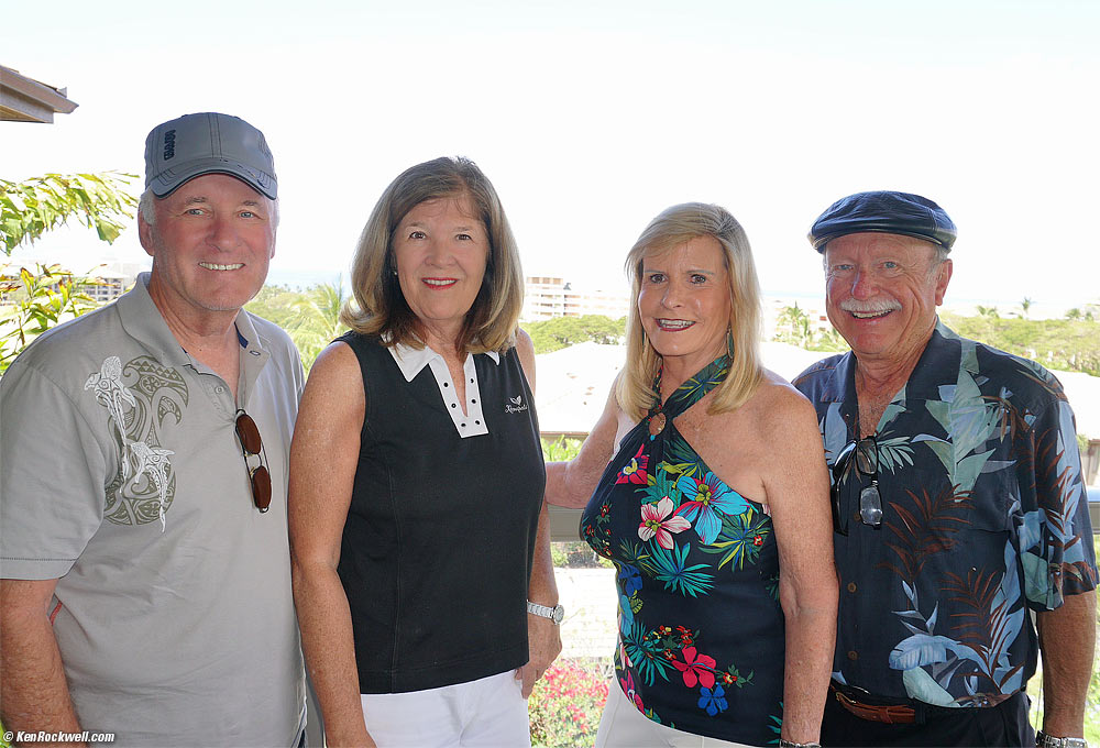 Ryan and Dad by the giant Willie Nelson guitar at Charley's Restaurant and Saloon, Paia, Maui