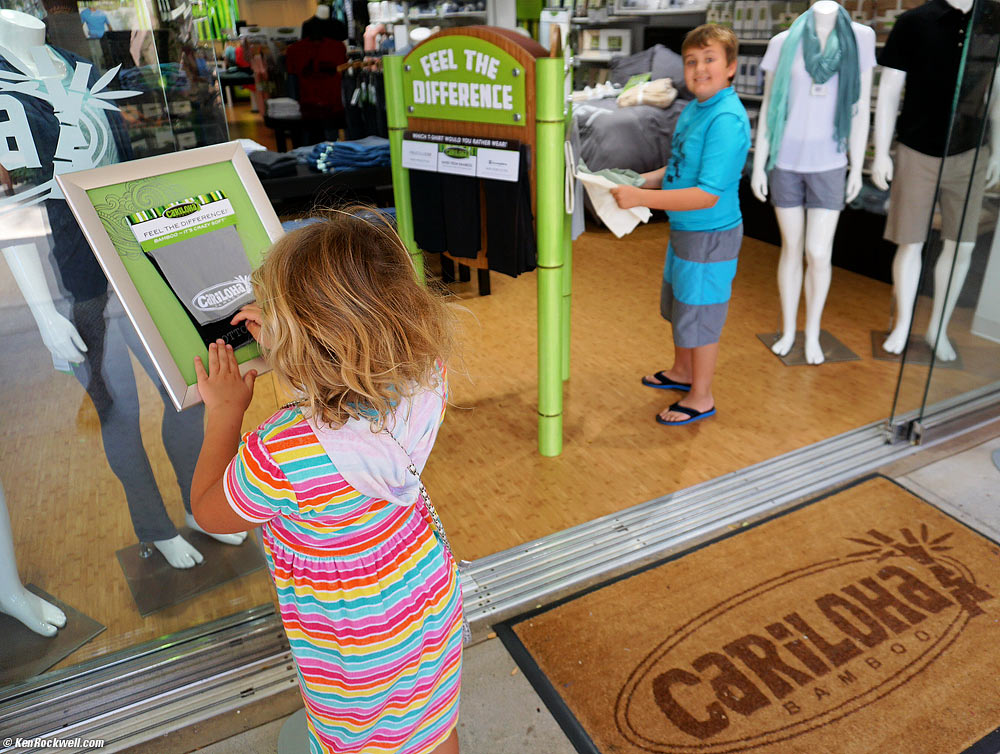 Katie and Ryan feeling soft bamboo materials