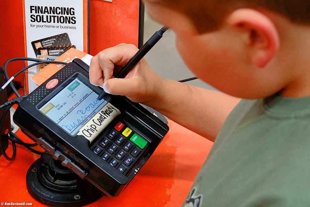 Ryan signs for Dad's credit-card refund