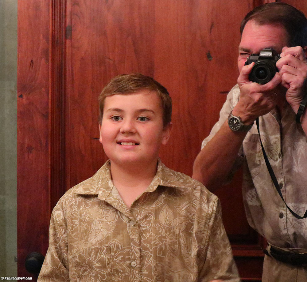 Ryan combed his hair for dinner