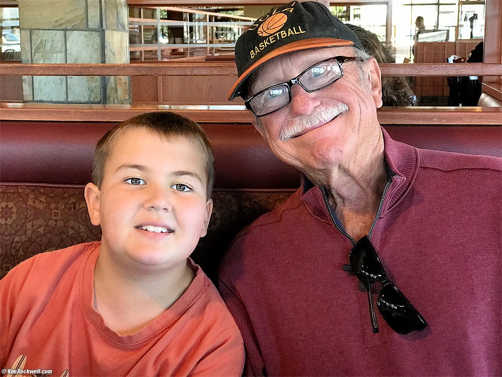 Ryan and Pops work the food sealer