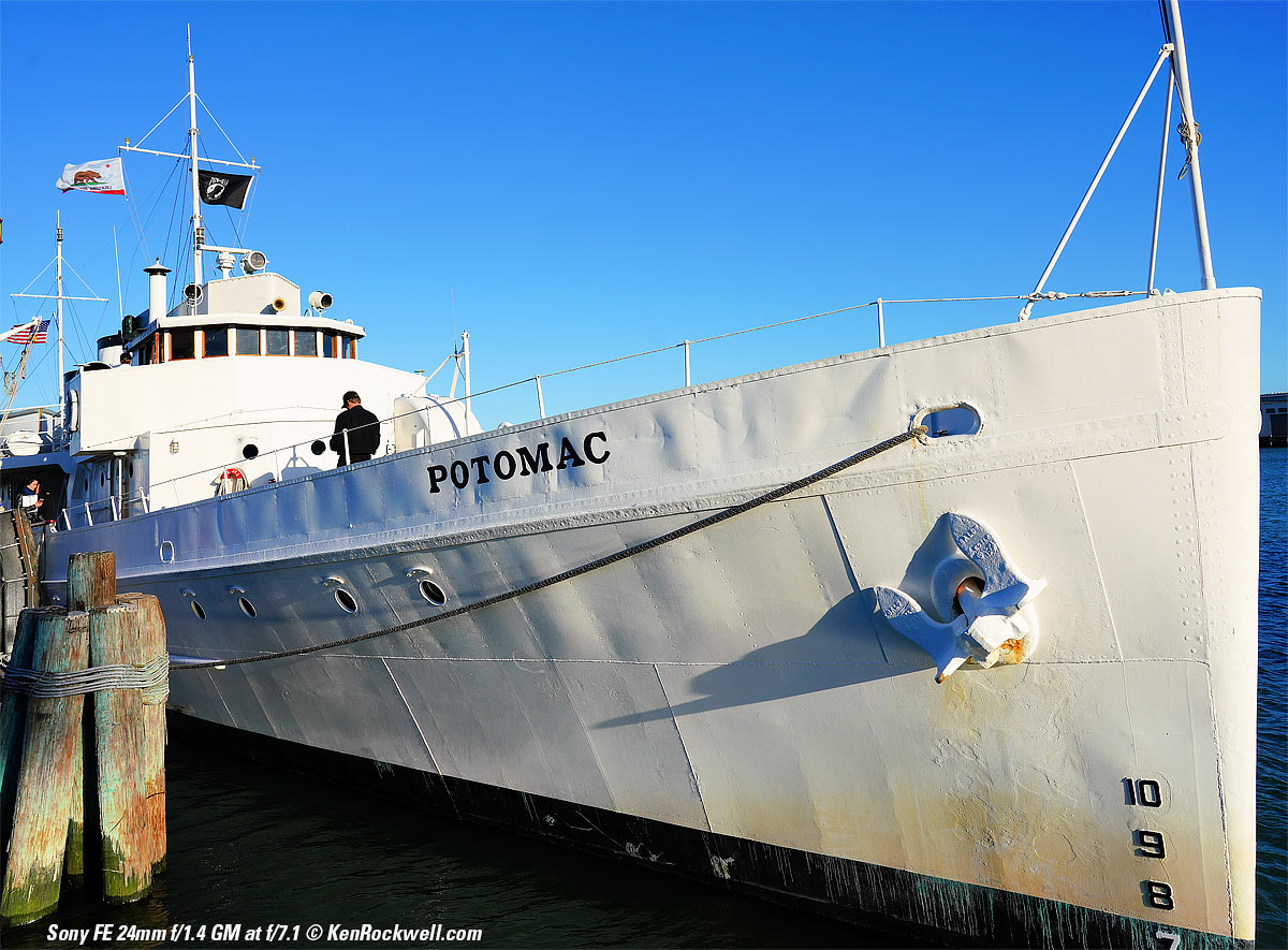 USS Potomac Presidential Yacht at Sunset