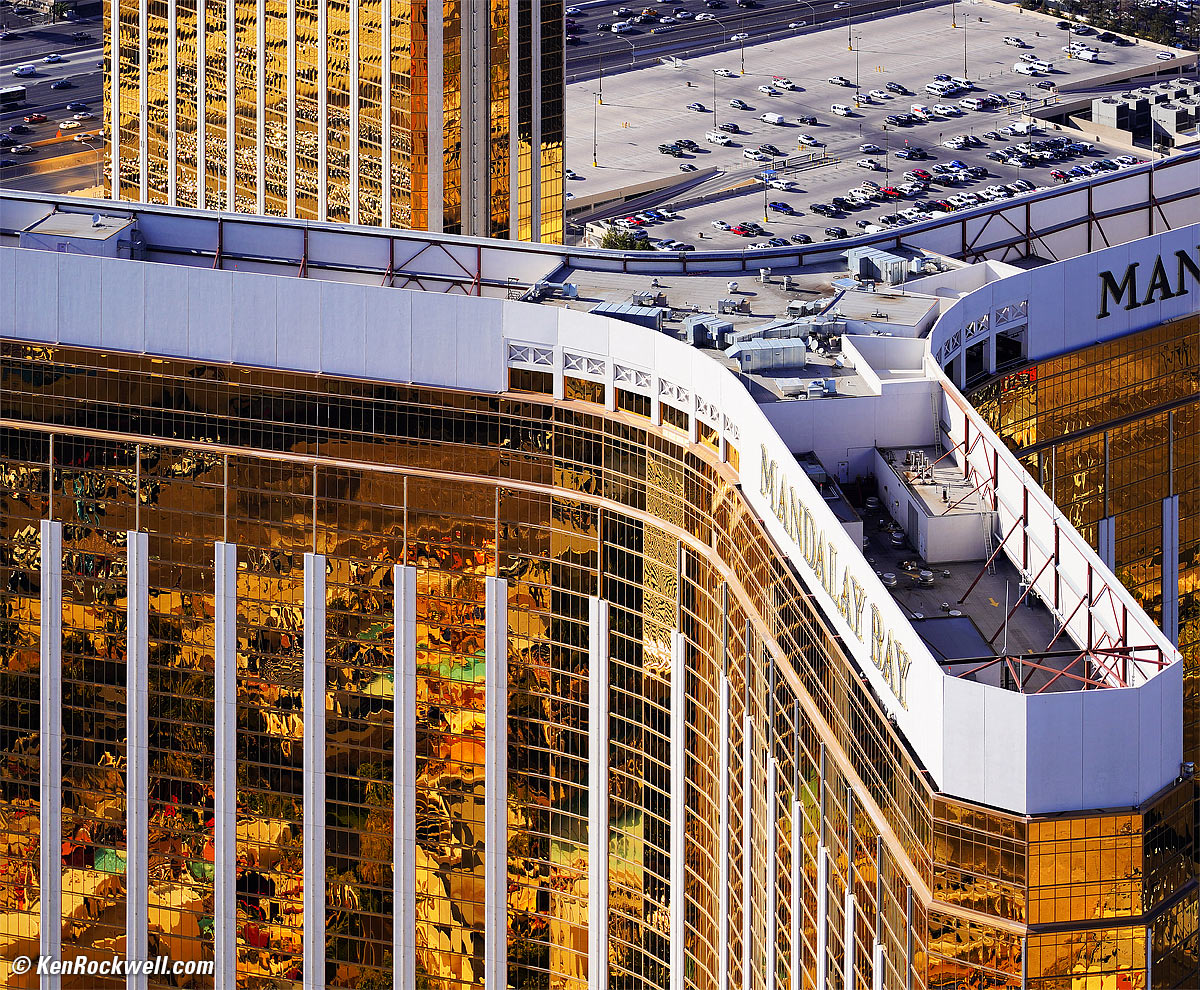 High Resolution Aerial View of Mandalay Bay Roof, Nevada