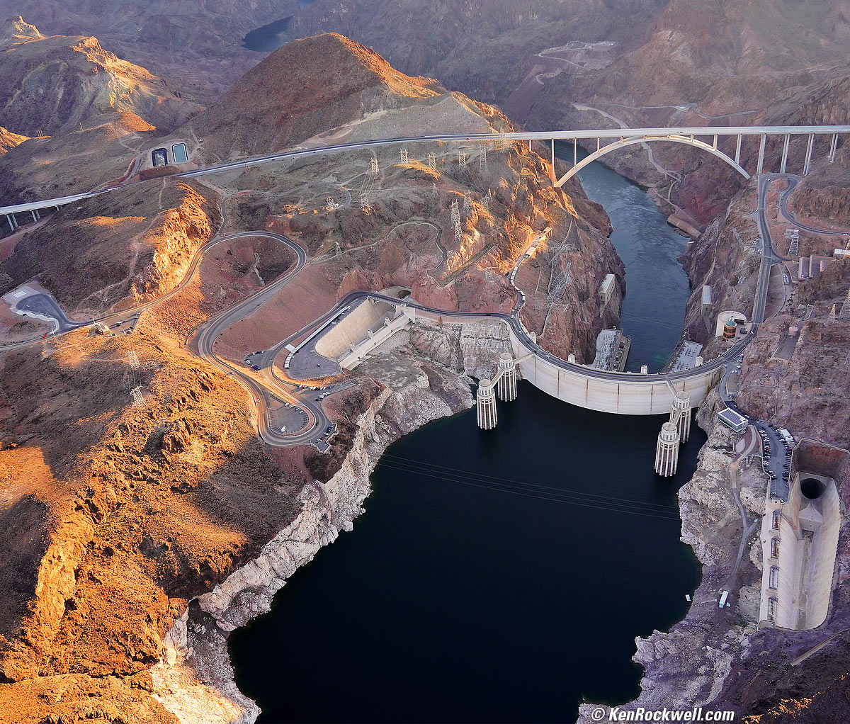 Aerial view of Hoover Dam