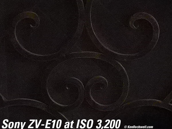 Sony ZV-E10 High ISO Performance Sample Image File