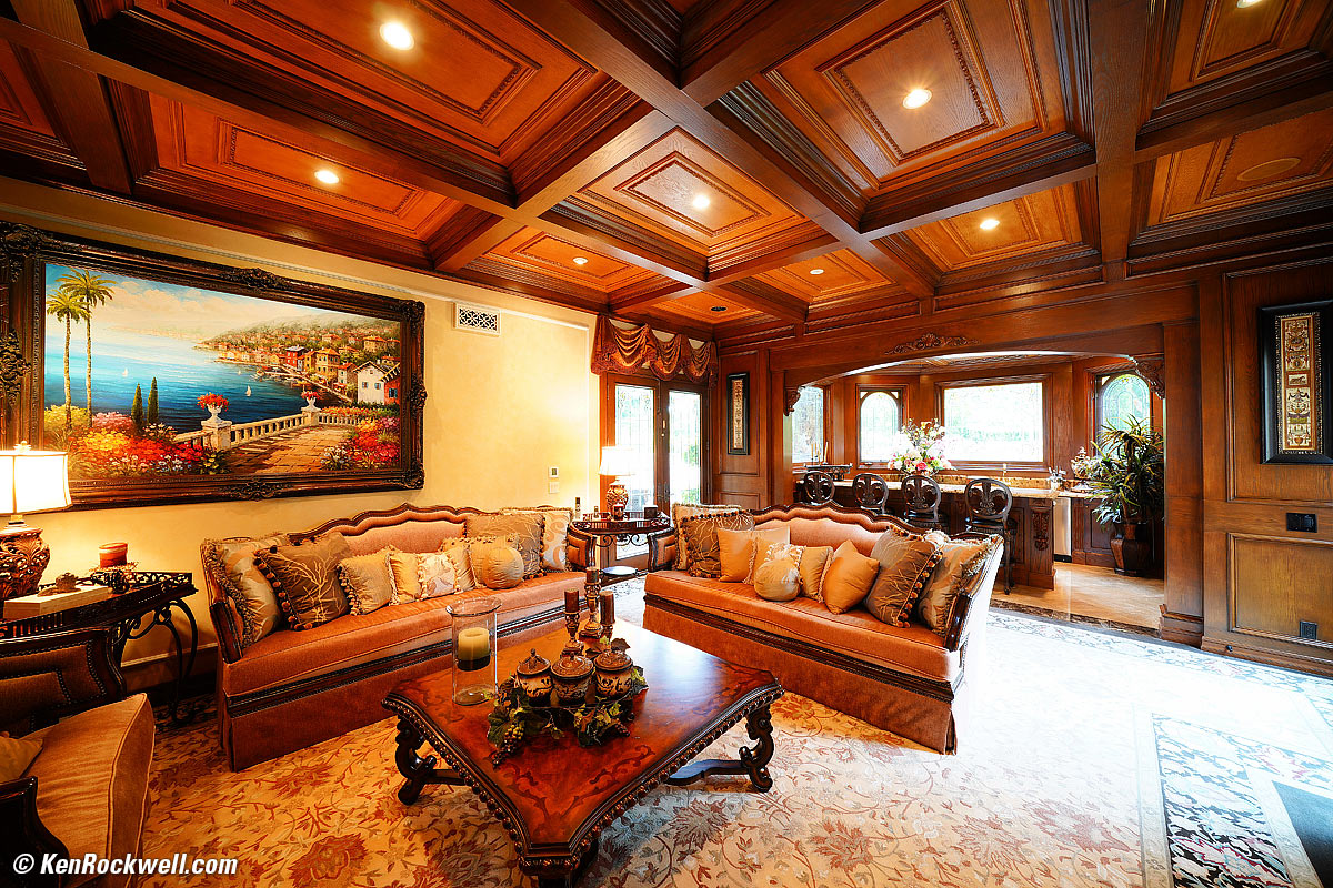 Fine Home Interior with  Coffered Ceilings
