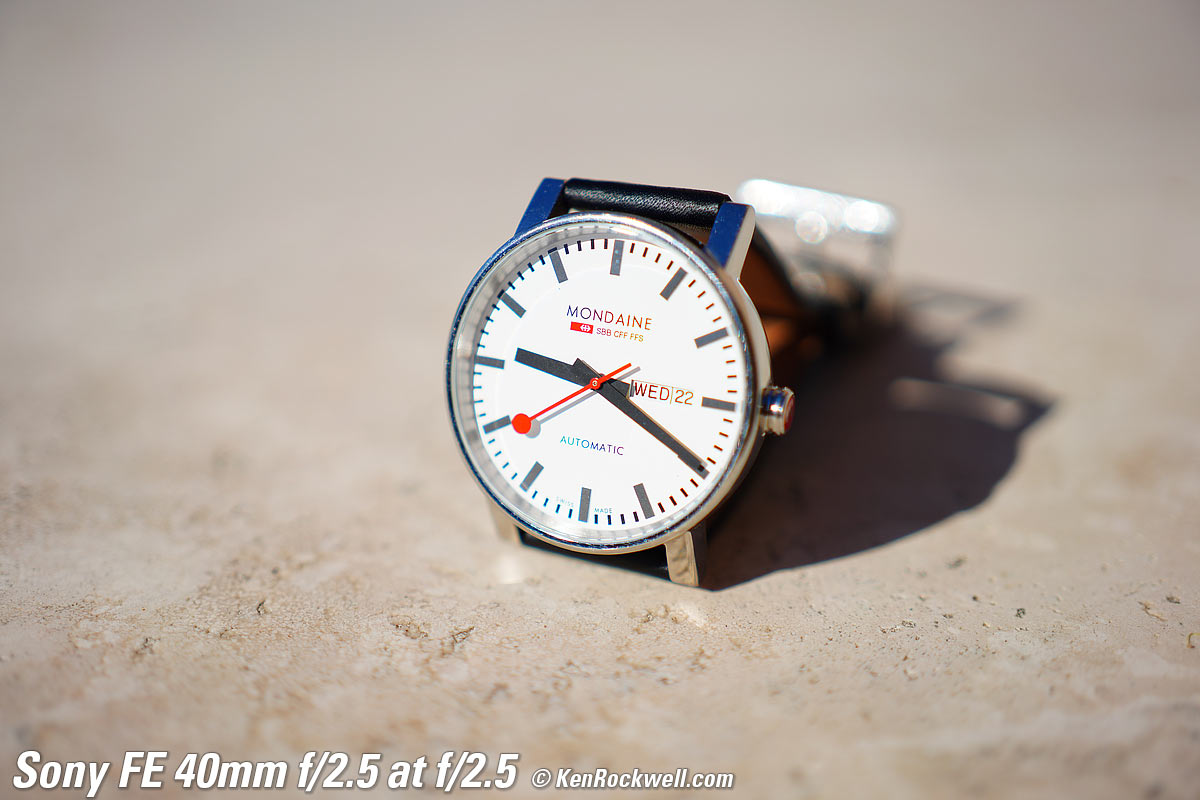 Sony FE 40mm f/2.5 G Spherochromatism