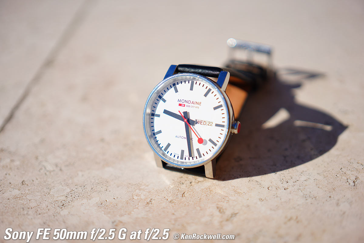 Sony FE 50mm f/2.5 G Spherochromatism