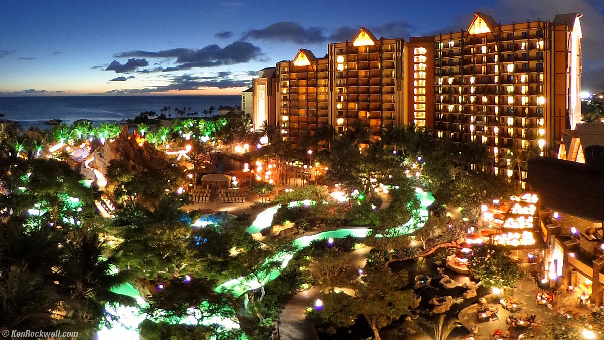 Aulani Resort at night