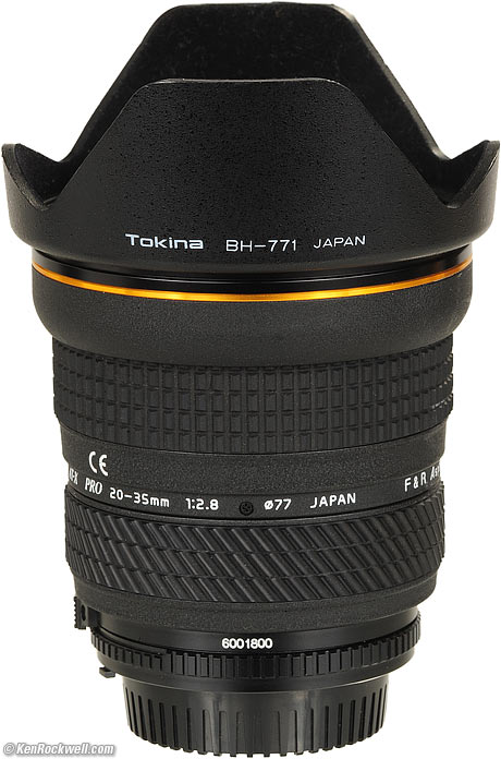 Tokina BH-771 hood and 20-35mm f/2.8 AT-X PRO
