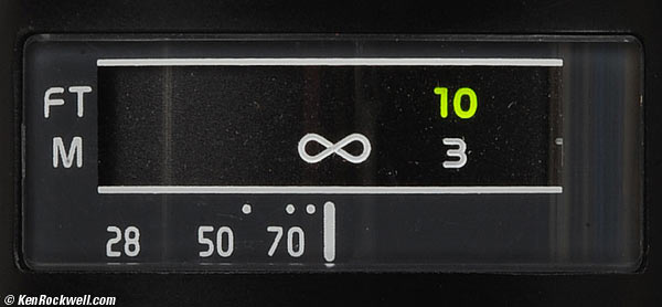 Tokina 28-70mm f/2.8 AT-X Focus Scale