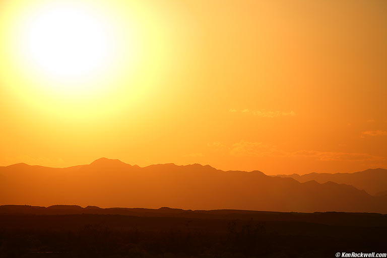 Sunset over mountains