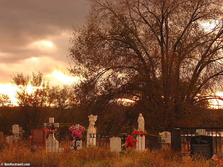 Sunset over Hernandez, New Mexico.