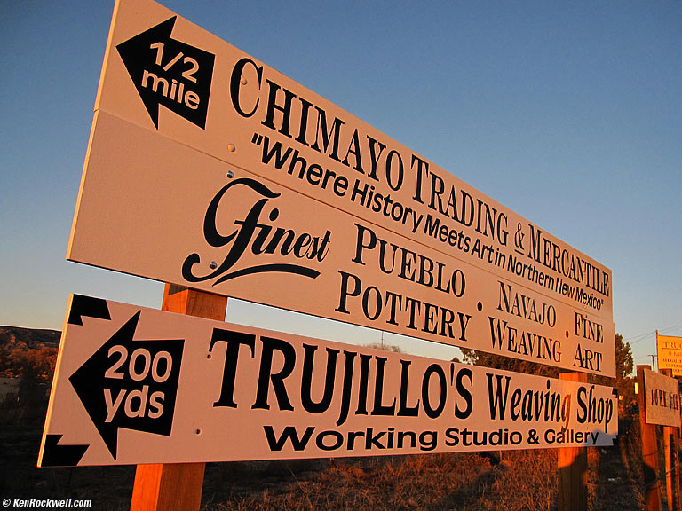 Signs, Chimay&oacute;, New Mexico.