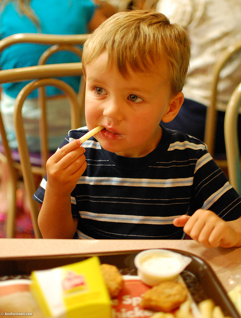 Ryan Enjoying His Fries, Wendy's, 9:25 PM.