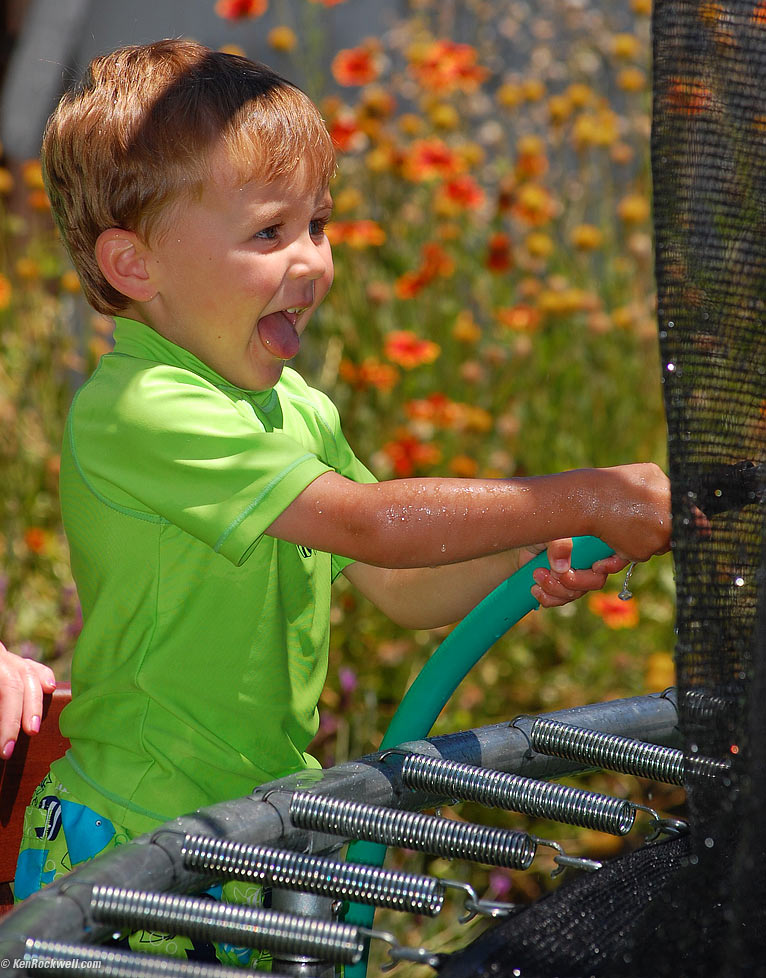 Ryan and Hose, Aunt Lisa's Back Yard, 1:59 PM. video. 