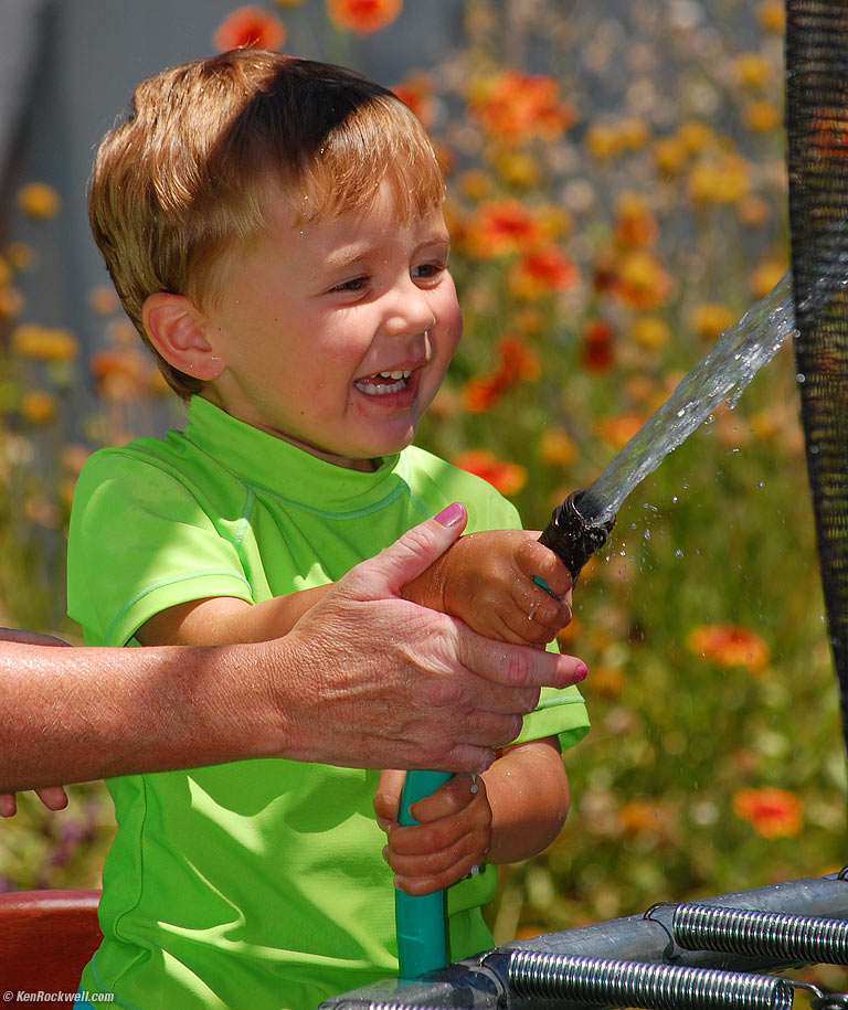 Ryan and Hose, Aunt Lisa's Back Yard, 1:59 PM. video. 