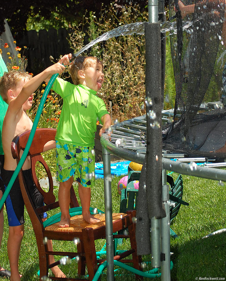 Ryan and Hose, Aunt Lisa's Back Yard, 2:04 PM. video. 