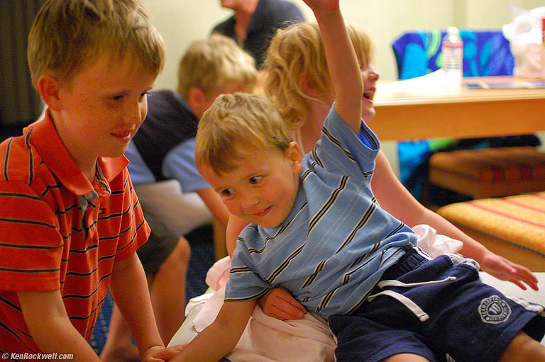 Playing at the Hotel, 8:34 PM.