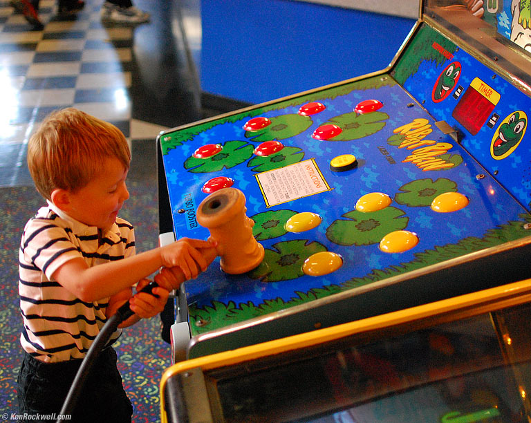 Ryan and the Jumping Frog Game, 7:03 PM.