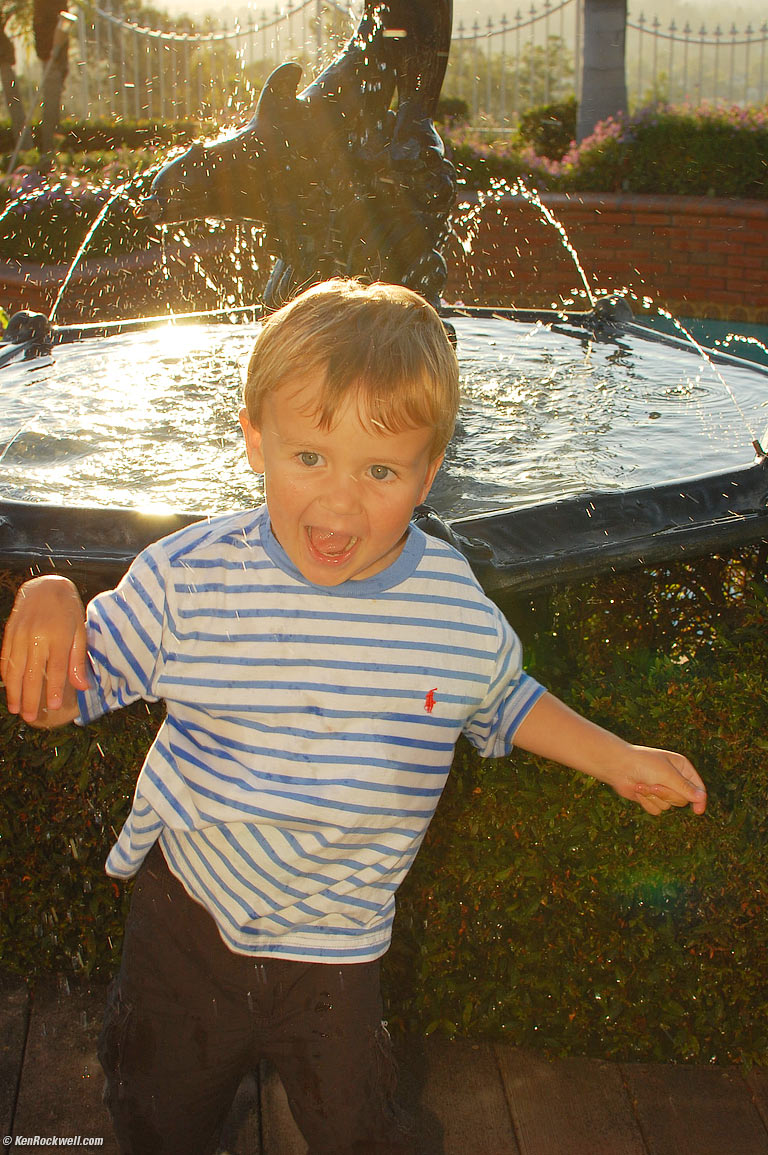 Ryan and the Fountain, 7:13 PM.