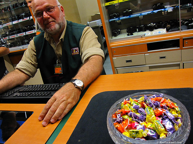 Candy at B&H, 10:19 AM. 