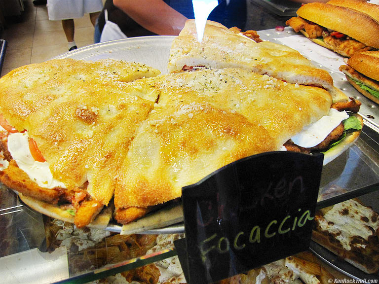 Chicken Focaccia Pizza, Villa Monte, Old Bethpage, New York, 12:34 PM.