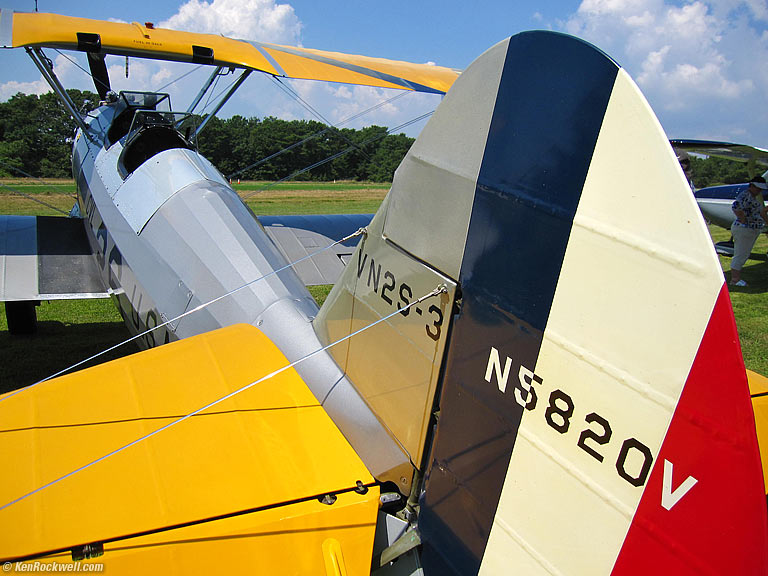 Tail, Bayport Aerodrome, Long Island, New York, 12:43 PM.